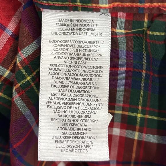 Polo Ralph Lauren Big Boys Size XL (18-20) Red Plaid Button Shirt Cotton Pony - Picture 5 of 7